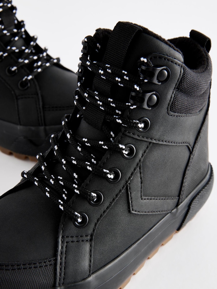 Black Wide Fit (G) Cleated High Top Boots - Image 5 of 5