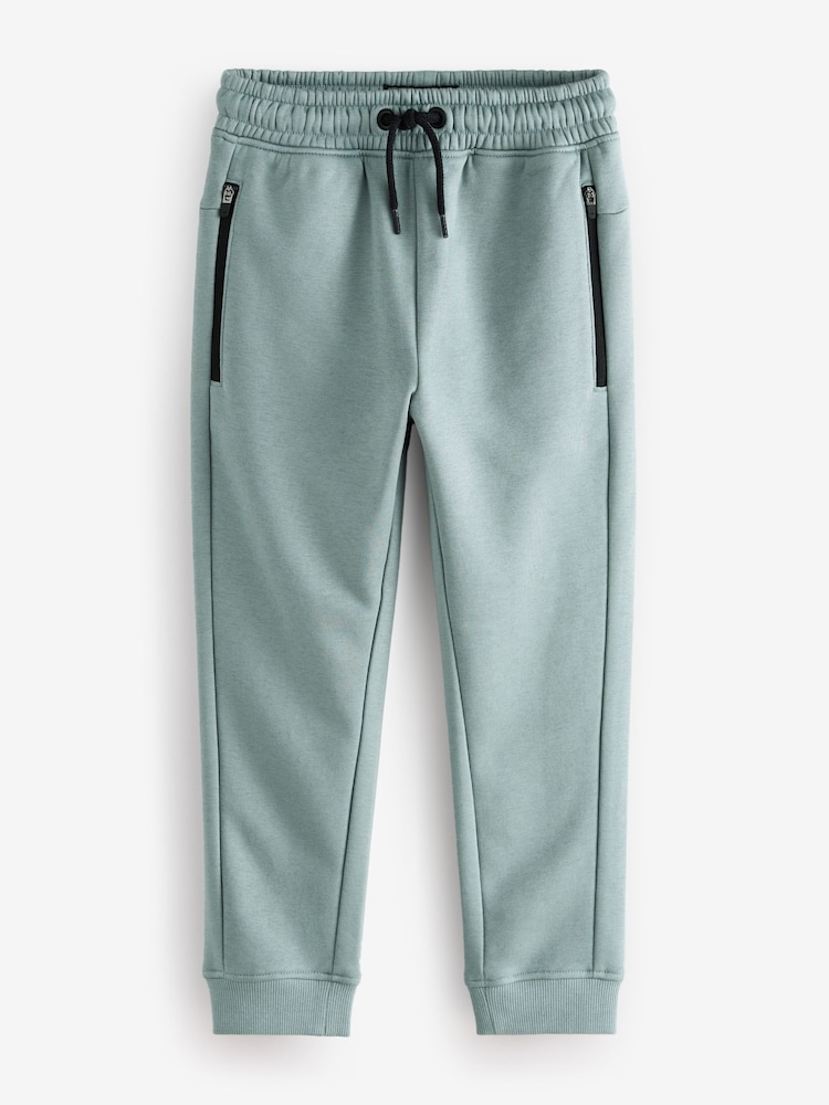 Black/Grey Slim Fit Zip Pocket Slim Joggers (3-16yrs) - Image 2 of 6