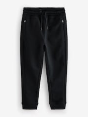 Black/Grey Slim Fit Zip Pocket Slim Joggers (3-16yrs) - Image 4 of 6