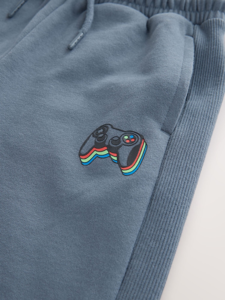 Blue Controller 100% Cotton Slim Side Rib Joggers (3-16yrs) - Image 4 of 4