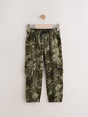 Green Camouflage Regular Fit Cargo Cotton-Rich Joggers (3-16yrs) - Image 1 of 4