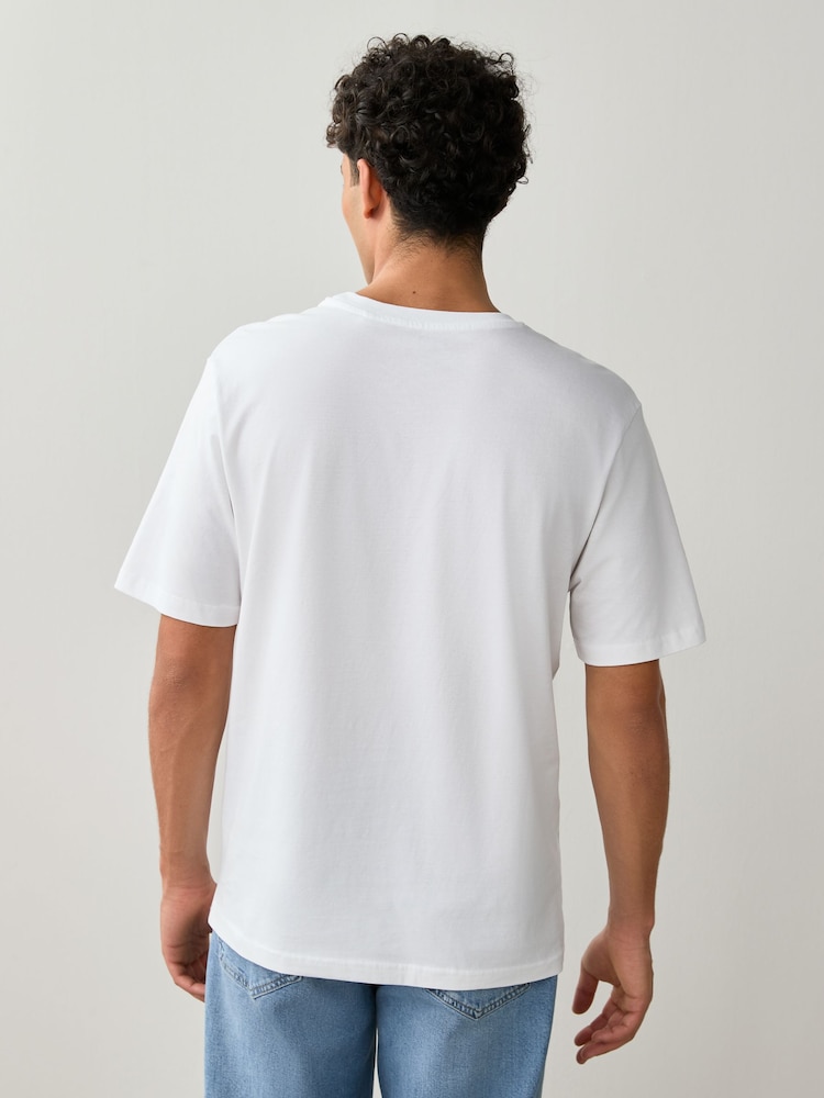 Blanc - Ajustement régulier - Lot de t-shirts Essential 6 coton - Image 4 of 8