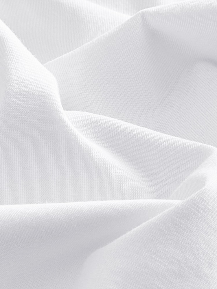 White Regular Fit Essential Cotton T-Shirts 6 Pack - Image 9 of 9 White Regular Fit Essential Cotton T-Shirts 6 Pack - Image 9 of 9