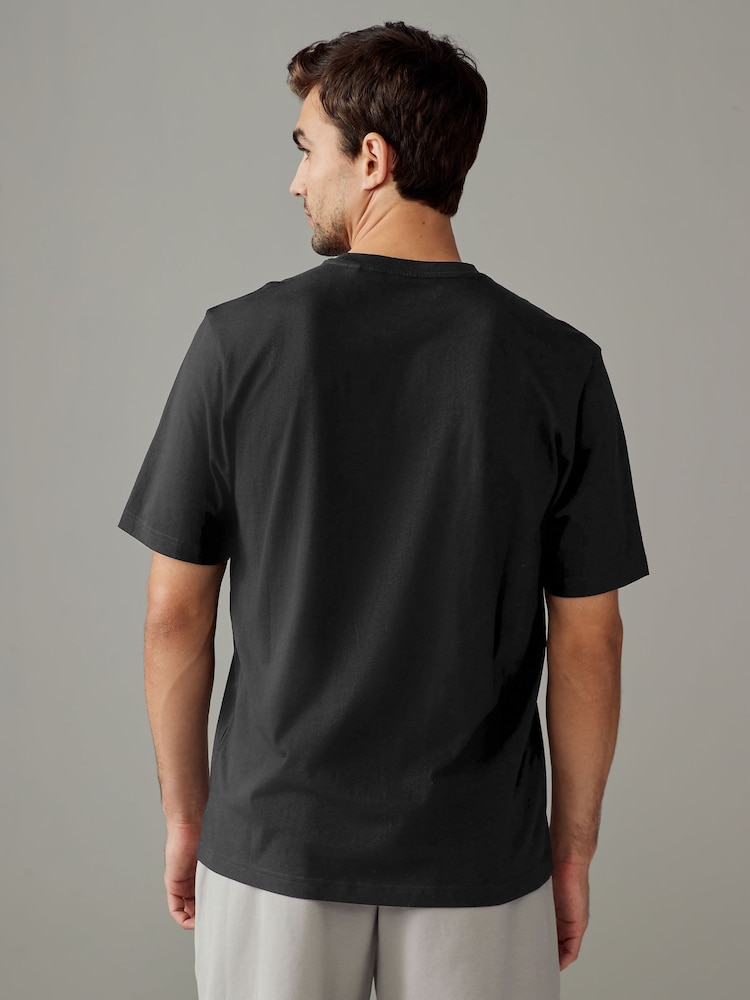 Black Regular Fit Essential Cotton T-Shirts 6 Pack - Image 4 of 8