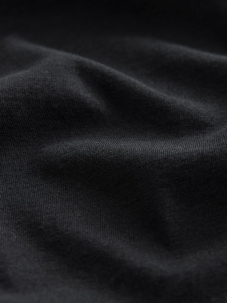Black Regular Fit Essential Cotton T-Shirts 6 Pack - Image 8 of 8