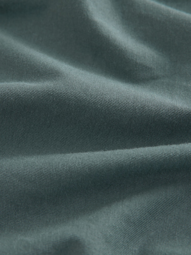 Black/Green/Navy/Brown/Grey Slim Fit Slim Fit Long Sleeve 100% Cotton T-Shirts 5 Pack - Image 14 of 14
