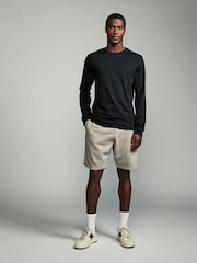 Black/Green/Navy/Brown/Grey Slim Fit Slim Fit Long Sleeve 100% Cotton T-Shirts 5 Pack - Image 6 of 14
