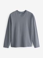 Blue/Green/Purple/Pink/Neutral Relaxed Fit Regular Fit Long Sleeve 100% Cotton T-Shirts 5 Pack - Image 14 of 16