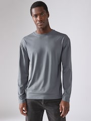 Blue/Green/Purple/Pink/Neutral Relaxed Fit Regular Fit Long Sleeve 100% Cotton T-Shirts 5 Pack - Image 2 of 16