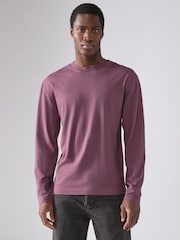 Blue/Green/Purple/Pink/Neutral Relaxed Fit Regular Fit Long Sleeve 100% Cotton T-Shirts 5 Pack - Image 3 of 16