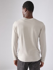 Blue/Green/Purple/Pink/Neutral Relaxed Fit Regular Fit Long Sleeve 100% Cotton T-Shirts 5 Pack - Image 8 of 16