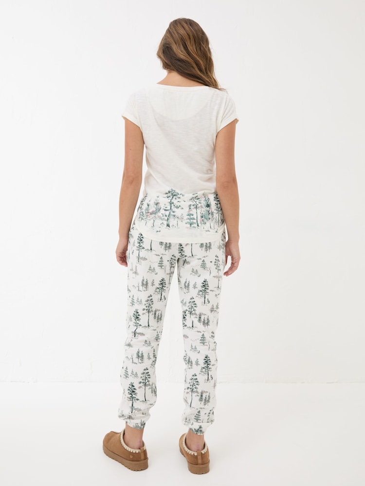 FatFace Christmas Cora Ivory Trees Pyjama Bottoms - Image 2 of 8