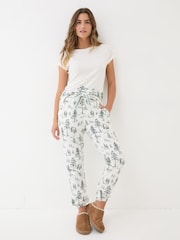 FatFace Christmas Cora Ivory Trees Pyjama Bottoms - Image 3 of 8