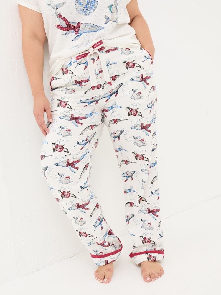 FatFace Shelter Eva Ivory Pyjama Bottoms - Image 1 of 9