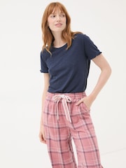 FatFace Felicity Navy Felicity Pyjama Top - Image 1 of 5