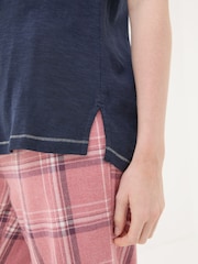 FatFace Felicity Navy Felicity Pyjama Top - Image 4 of 5
