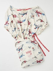FatFace Shelter Ivory Shelter Pyjama Shorts Set Wilson Whale - Image 10 of 11