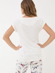 FatFace Shelter Ivory Wyn Pyjama Top - Image 2 of 4