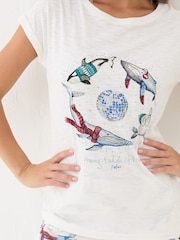 FatFace Shelter Ivory Wyn Pyjama Top - Image 4 of 4