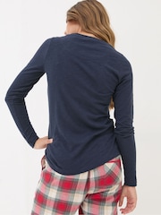 FatFace Surfboard Navy Pyjama Top - Image 2 of 4