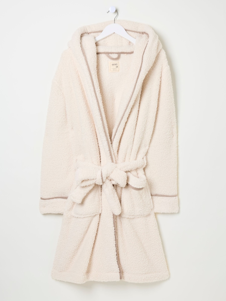 FatFace Snuggle Ivory Dressing Gown - Image 10 of 10