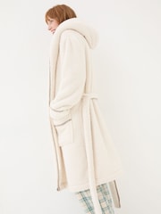 FatFace Snuggle Ivory Dressing Gown - Image 3 of 10