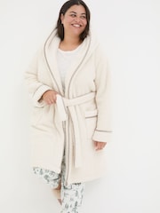 FatFace Snuggle Ivory Dressing Gown - Image 4 of 10