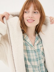 FatFace Snuggle Ivory Dressing Gown - Image 7 of 10