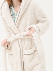 FatFace Snuggle Ivory Dressing Gown - Image 8 of 10