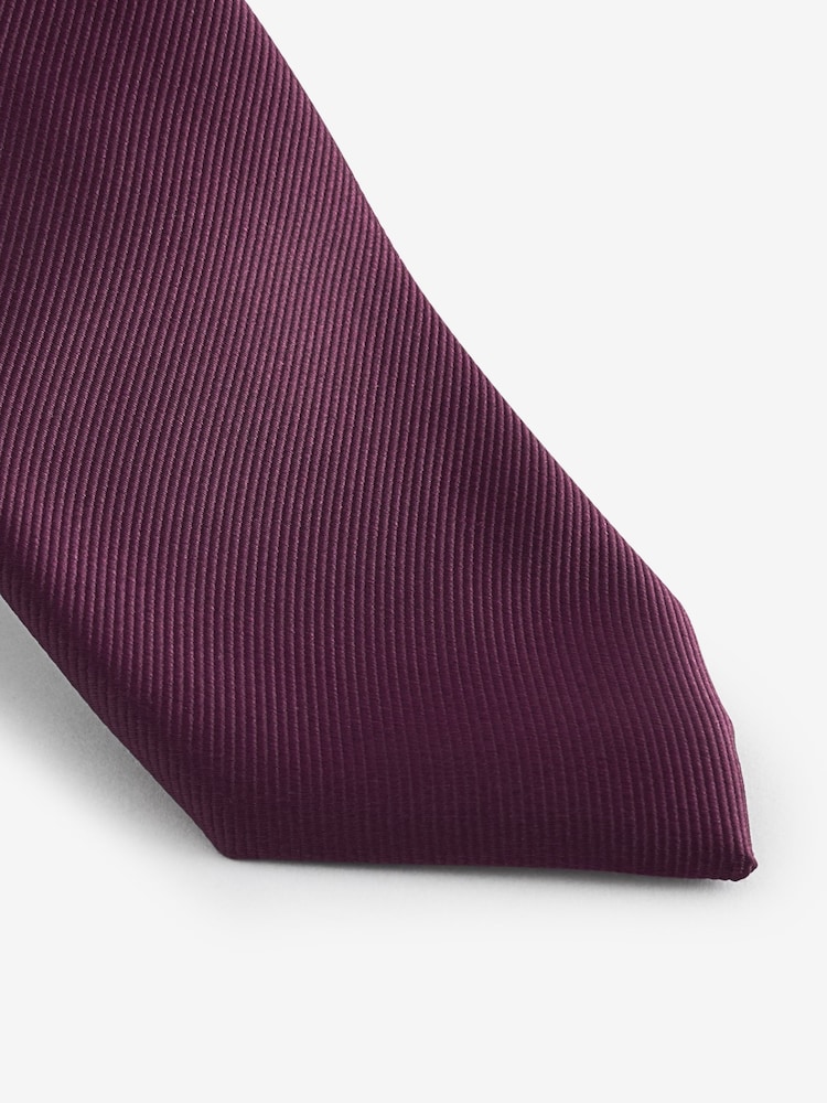 Dark Red Slim Twill Tie - Image 2 of 3 Dark Red Slim Twill Tie - Image 2 of 3