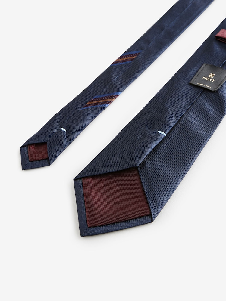 Navy Blue Silk Tie - Image 2 of 3