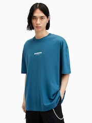 AllSaints Blue Subverse Crew T-Shirt - Image 1 of 5
