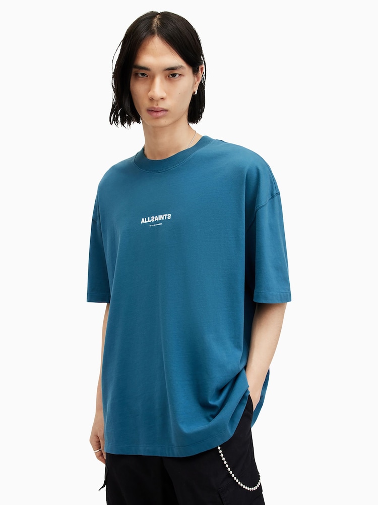 AllSaints Blue Subverse Crew T-Shirt - Image 1 of 5