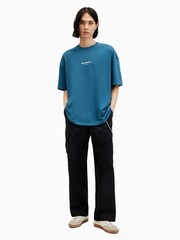 AllSaints Blue Subverse Crew T-Shirt - Image 3 of 5