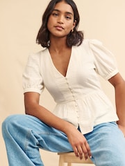 Nobody's Child White Ria Blouse - Image 3 of 5