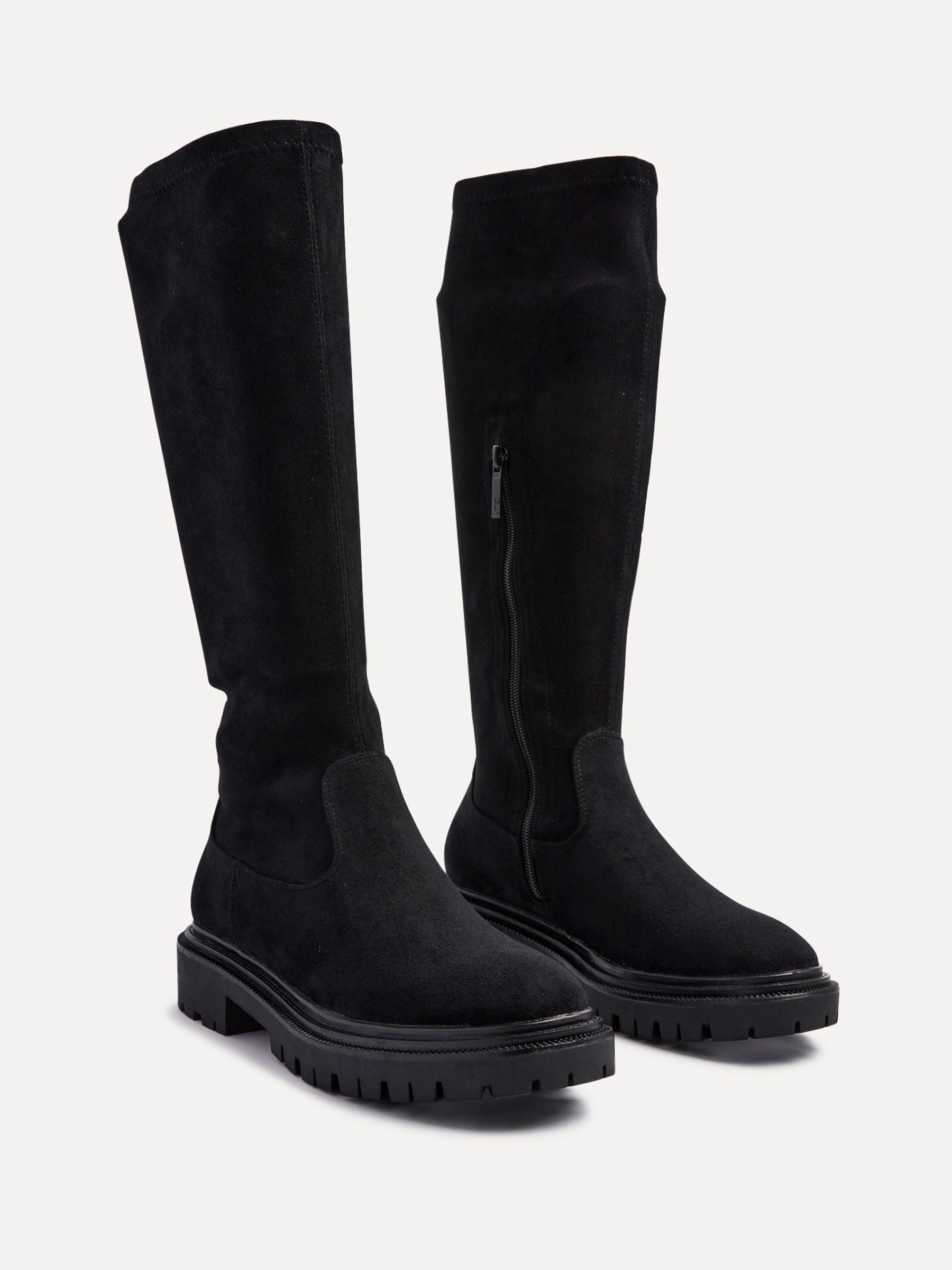 Next black suede boots deals