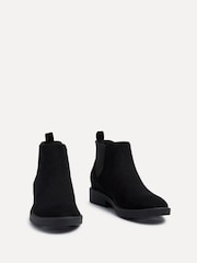 Linzi Black Suede Karina Chelsea Boots With Stretch Side Panel - Image 4 of 6