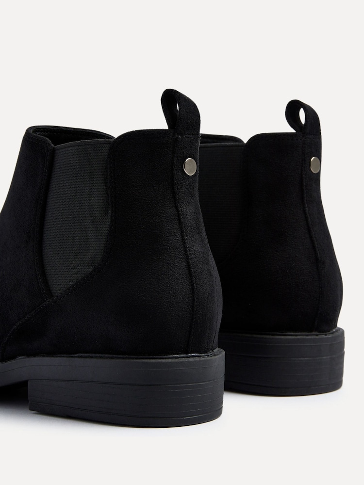 Linzi Black Suede Karina Chelsea Boots With Stretch Side Panel - Image 6 of 6