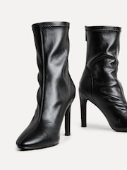 Linzi Black West Pointed Toe Ankle Boots With Stiletto Heel - Image 4 of 5