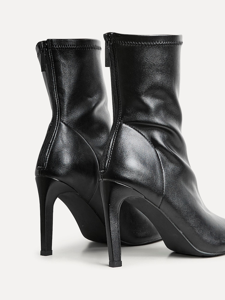 Linzi Black West Pointed Toe Ankle Boots With Stiletto Heel - Image 5 of 5