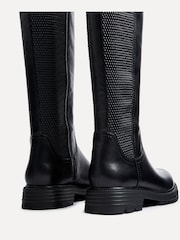 Linzi Black Atlas High Leg Boots With Stretch Side Panel - Image 7 of 7