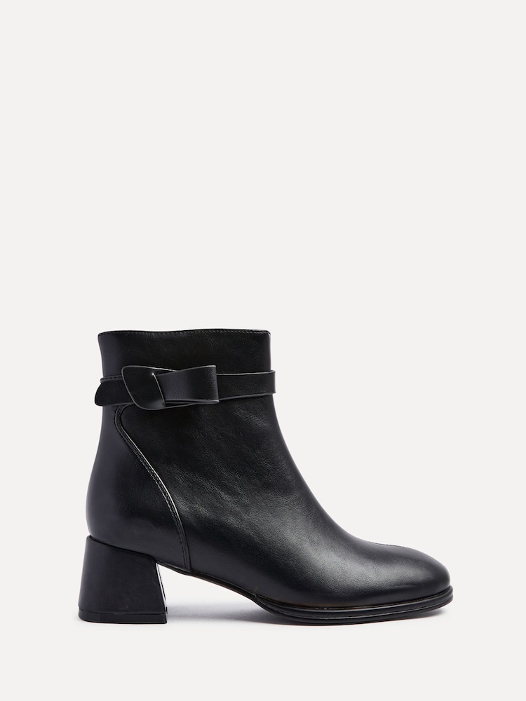 Linzi Black Sable Block Heeled Ankle Boots - Image 2 of 5