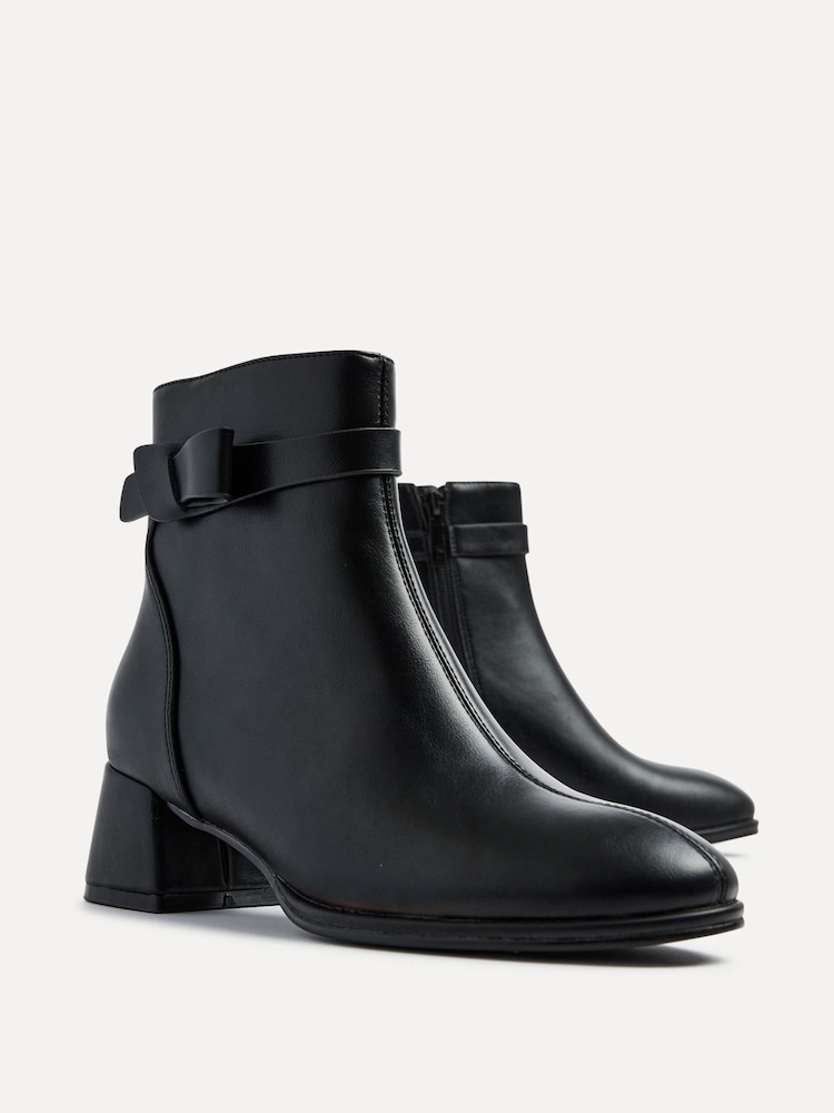 Linzi Black Sable Block Heeled Ankle Boots - Image 5 of 5