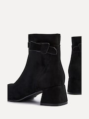 Linzi Black Suede Sable Block Heeled Ankle Boots - Image 5 of 5