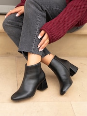 Linzi Black Verse Block Heeled Ankle Boots - Image 1 of 5