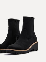 Linzi Black Trish Wedged Heel Ankle Boots - Image 5 of 5