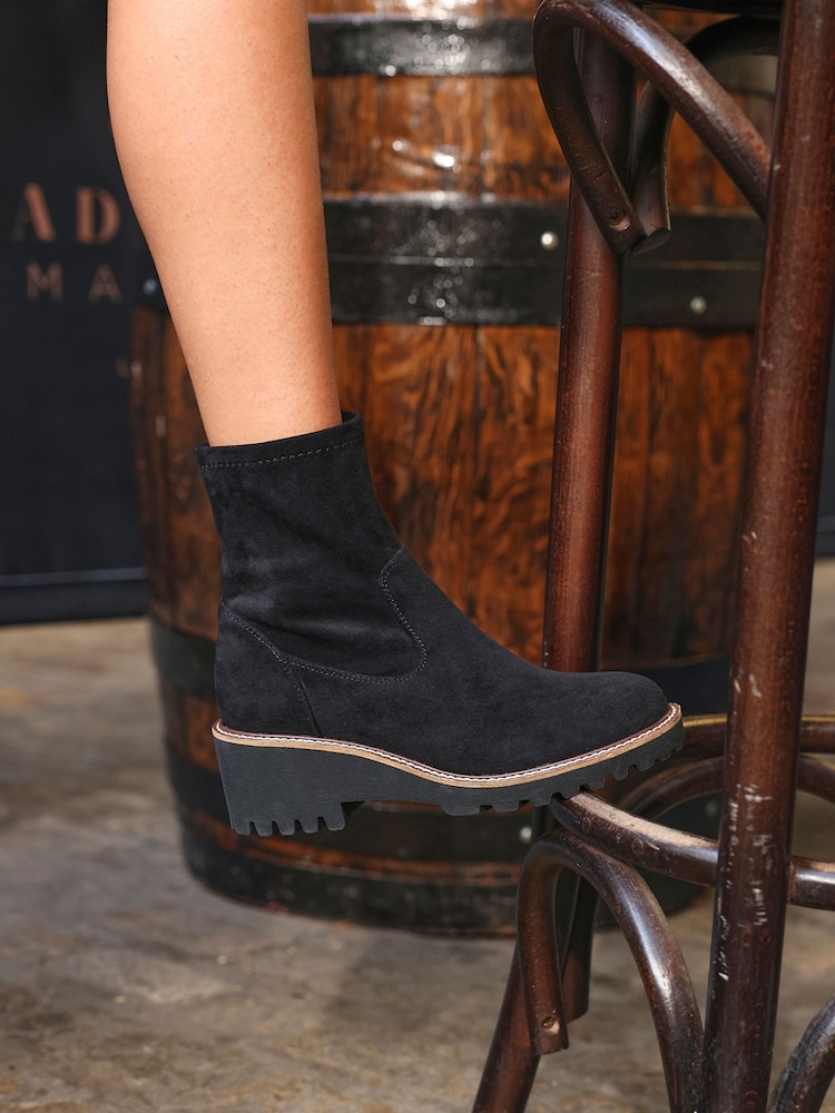 Linzi Black Trish Wedged Heel Ankle Boots - Image 6 of 6 Linzi Black Trish Wedged Heel Ankle Boots - Image 6 of 6