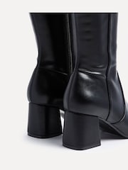 Linzi Black Frosty Block Heeled High Leg Boots - Image 5 of 5