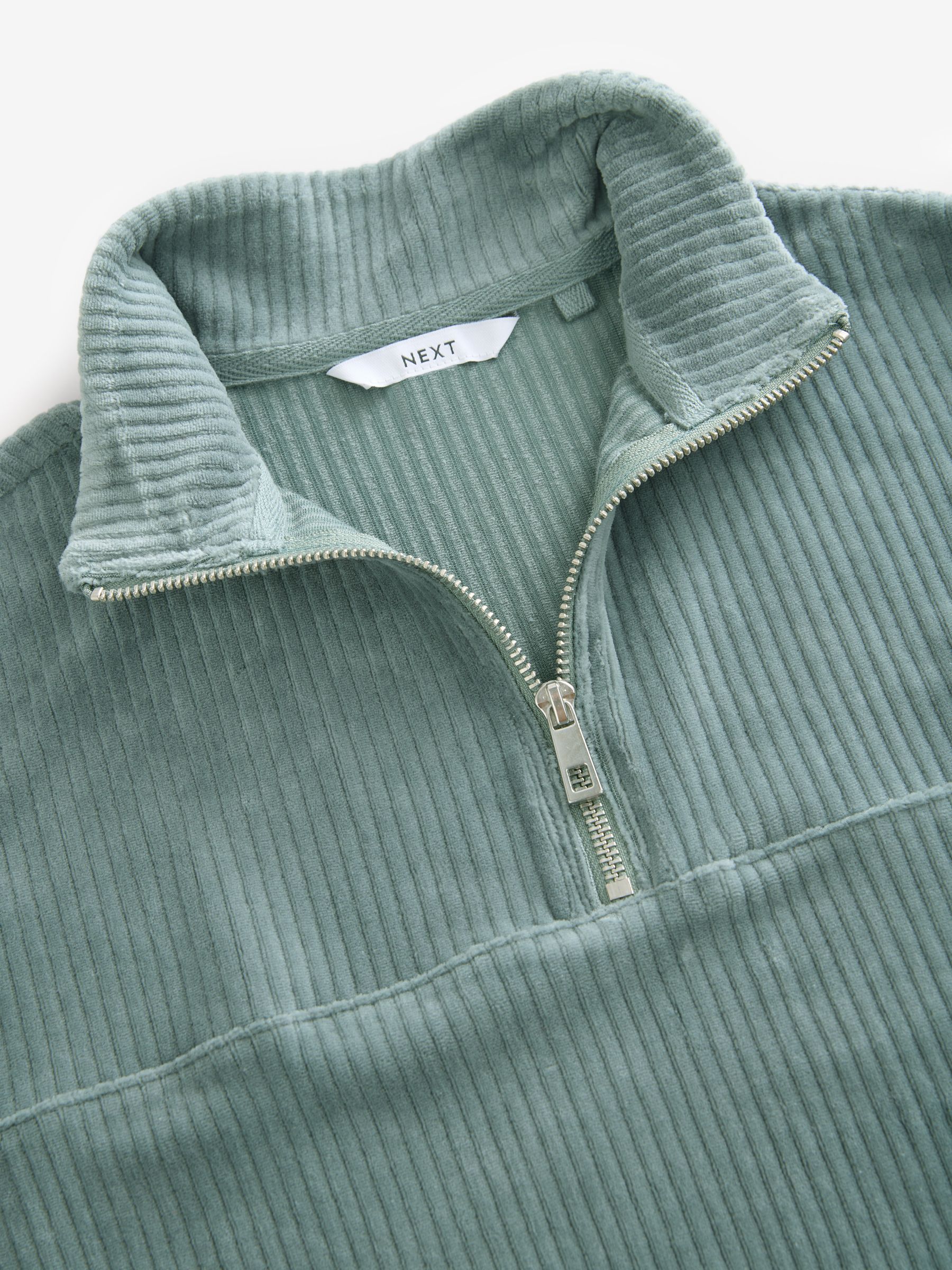リクエスト：Glooming Master zipper blouse Buy Sage Green Velvet Soft Touch Jersey Quarter Zip Co-Ord
