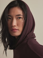 Berry Red Lightweight Jersey Cosy Hoodie - Image 5 of 7